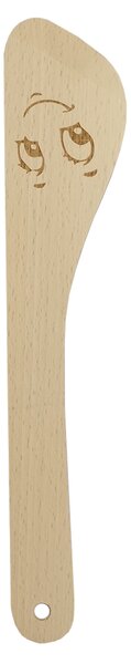AMADEA Drevená obracačka s tvárou, masívne drevo, dĺžka 30 cm