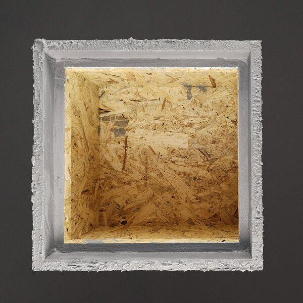 AMADEA Betónový kvetináč odľahčený - hrubý, 33x33x50, 5cm, český výrobok