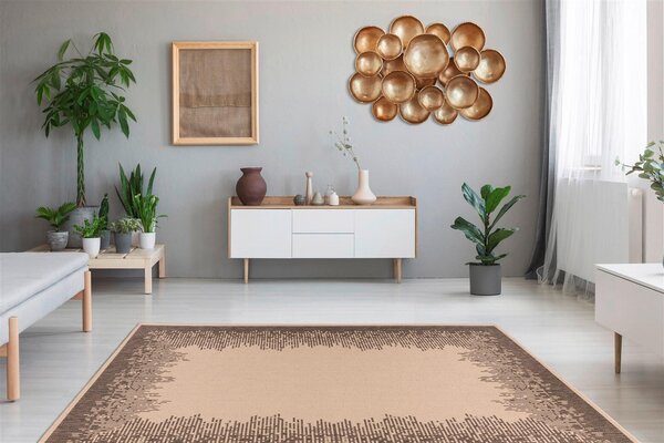 PLOCHO TKANÝ KOBEREC, 80/150 cm hnedá, krémová - Online Only bytové doplnky, Online Only