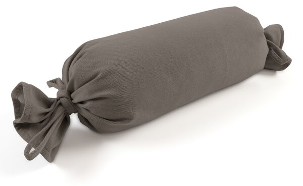 Biante Vankúš valec bonbon Velur VLR-008 Sivobéžový 15x40 cm