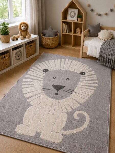 Koberec SKANDI KIDS A1095B sivý / krémový