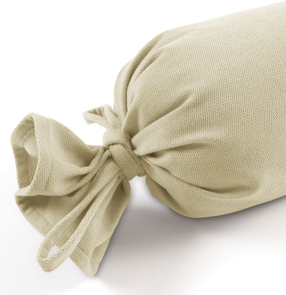 Biante Vankúš valec bonbon Velur VLR-005 Smotanový 15x40 cm