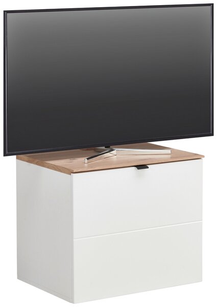 SKRINKA POD TV, biela, dub artisan, 60/62/44 cm Hom`in - TV nábytok