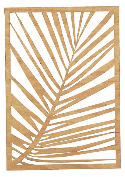 AMADEA Drevený obraz list palmy, rozmer 30 x 21 cm, český výrobok