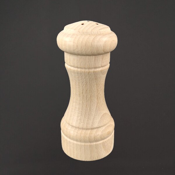 AMADEA Drevená soľnička prírodné, masívne drevo, 10 cm