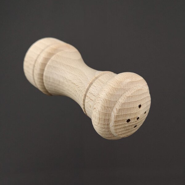 AMADEA Drevená soľnička prírodné, masívne drevo, 10 cm