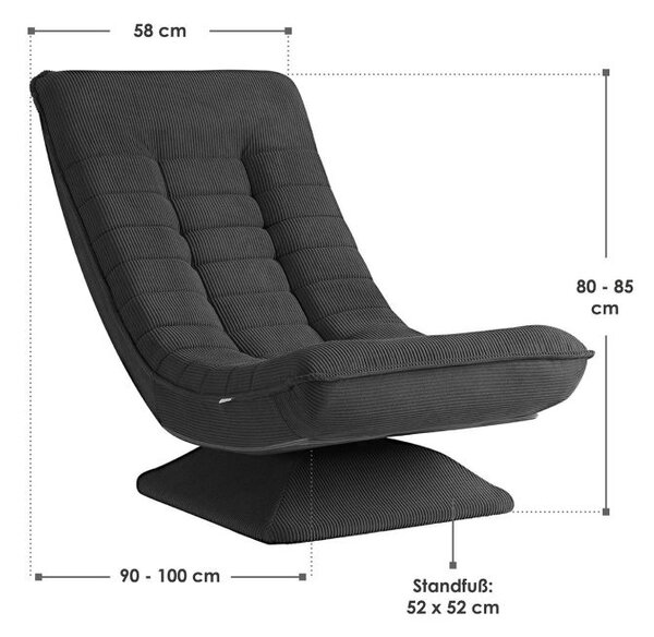 Relaxačné kreslo, šedé