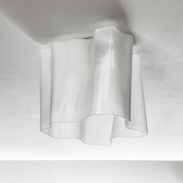Stropné svietidlo Artemide Logico 40x40 cm biele, Biela / opálová, Obývacia izba / jedáleň, Sklo, Dizajn, Závesné svetlo
