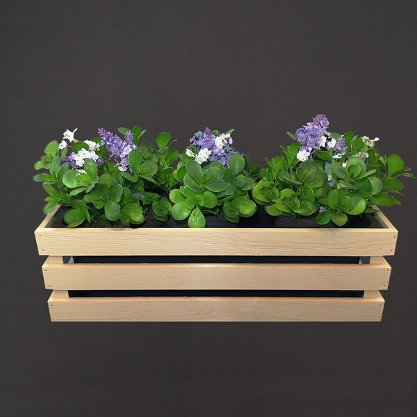 AMADEA Drevený obal na kvetináč prírodný, 52x21, 5x17cm, český výrobok