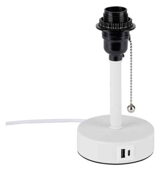 Brilagi - Stolová lampa s USB portom TABLON 1xE27/25W/230V biela