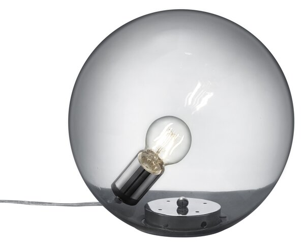 Trio MIDAS | Dizajnová guľatá stolová lampa E27 Farba: Dymové sklo