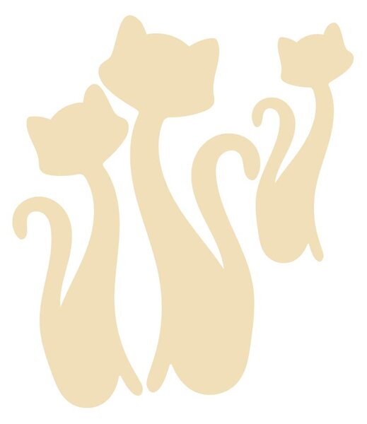 Moderná samolepka na stenu - Čierne mačky: Zrkadlo Silver Plexisklo Rozmer 30 x 30 cm 3033-12657 OX013-Wall sticker