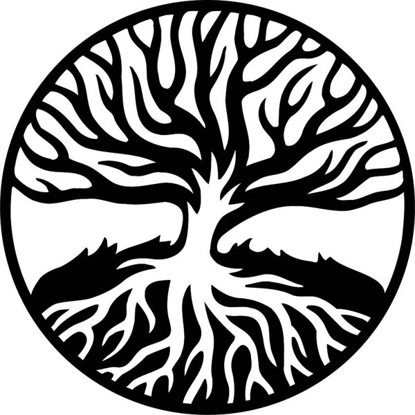 Nástenný drevený obraz - Spojenie koreňov a konárov: Prírodná preglejka - Topoľ natural Rozmer 30 cm 3541-25266 PR0156