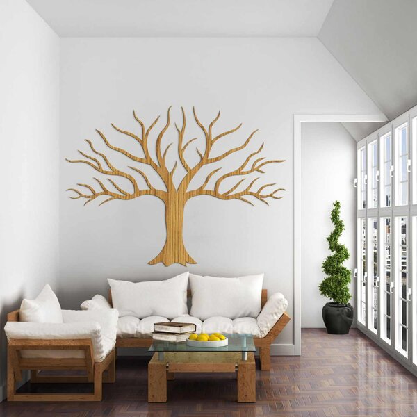 Drevený obraz na stenu so strom konáre | KIRK: HDF - Dub Sonoma 40 x 30 cm 3766-99139 HDF0174
