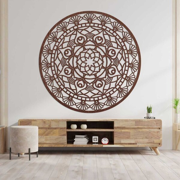 Mandala drevená nástenná dekorácia | JOKOPO: Preglejka Topoľ - Honey 3071 30 cm 3775-104583 PR0176