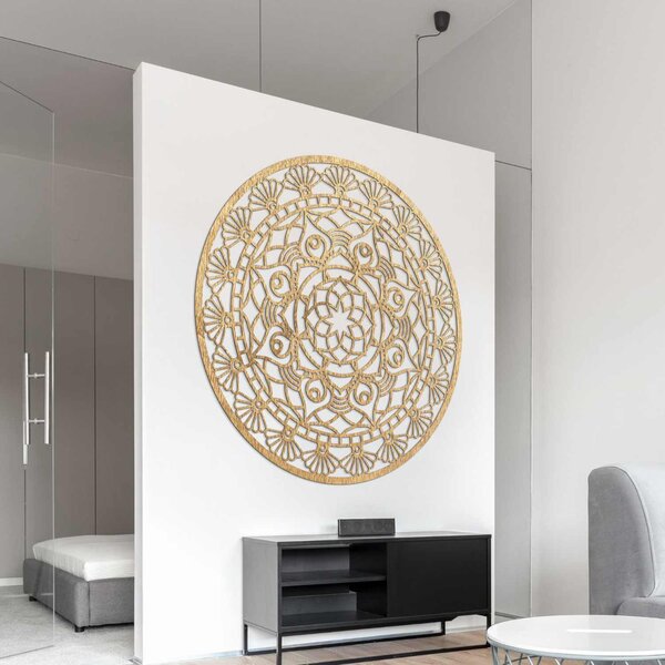 Mandala drevená nástenná dekorácia | JOKOPO: Preglejka Topoľ - Honey 3071 30 cm 3775-104583 PR0176