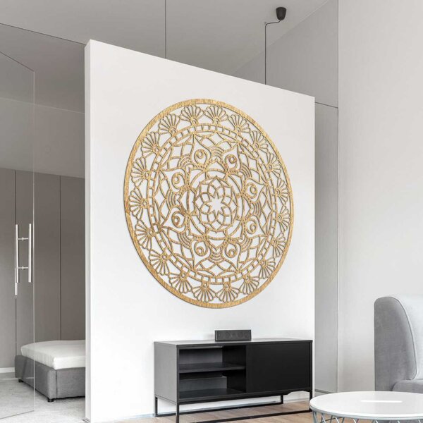 Mandala drevená nástenná dekorácia | JOKOPO: Preglejka Topoľ - Honey 3071 30 cm 3775-104583 PR0176