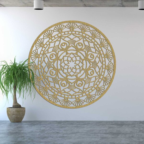 Mandala drevená nástenná dekorácia | JOKOPO: Preglejka Topoľ - Honey 3071 30 cm 3775-104583 PR0176