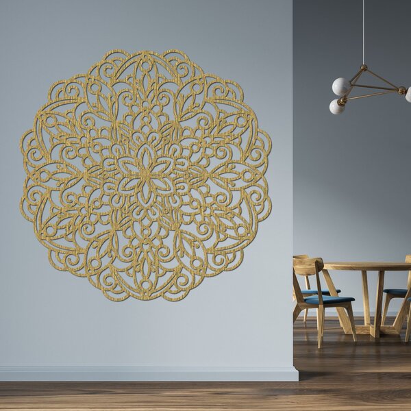 Drevená mandala, obraz na stenu | TERRONY: Preglejka Topoľ - Honey 3071 20 cm 3854-85187 PR0248