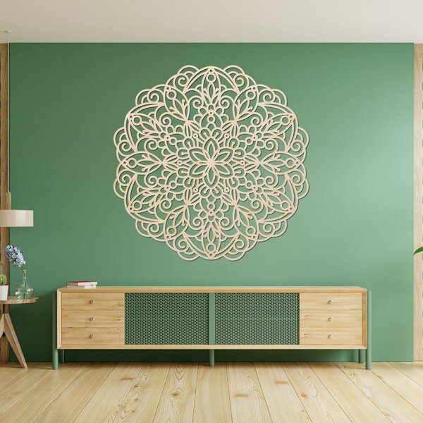 Drevená mandala, obraz na stenu | TERRONY: Preglejka Topoľ - Honey 3071 20 cm 3854-85187 PR0248