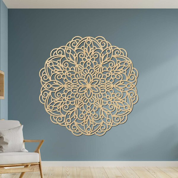 Drevená mandala, obraz na stenu | TERRONY: Preglejka Topoľ - Honey 3071 20 cm 3854-85187 PR0248