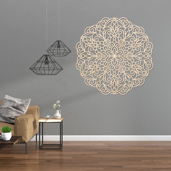 Drevená mandala, obraz na stenu | TERRONY: Preglejka Topoľ - Honey 3071 20 cm 3854-85187 PR0248