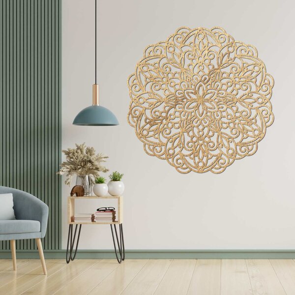 Drevená mandala, obraz na stenu | TERRONY: Preglejka Topoľ - Honey 3071 20 cm 3854-85187 PR0248