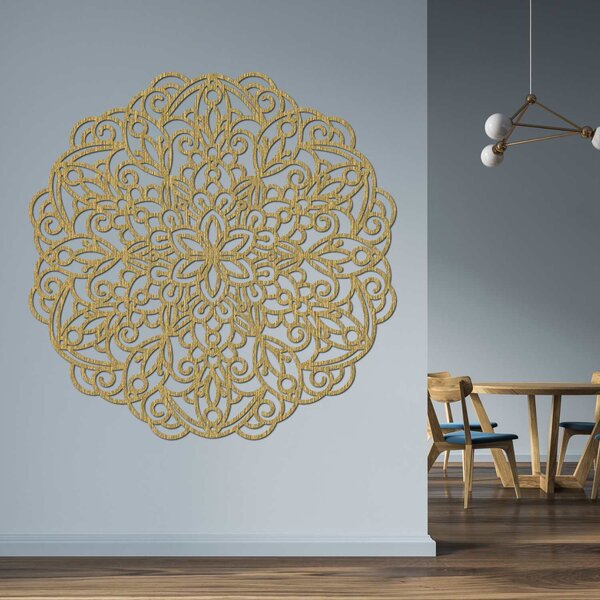 Drevená mandala, obraz na stenu | TERRONY: Preglejka Topoľ - Honey 3071 20 cm 3854-85187 PR0248