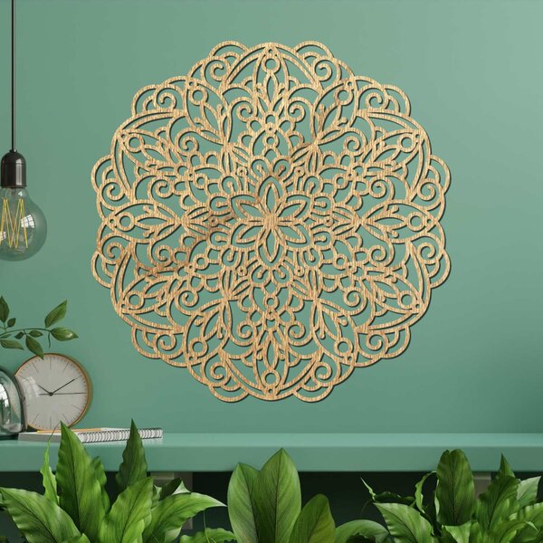 Drevená mandala, obraz na stenu | TERRONY: Preglejka Topoľ - Honey 3071 20 cm 3854-85187 PR0248