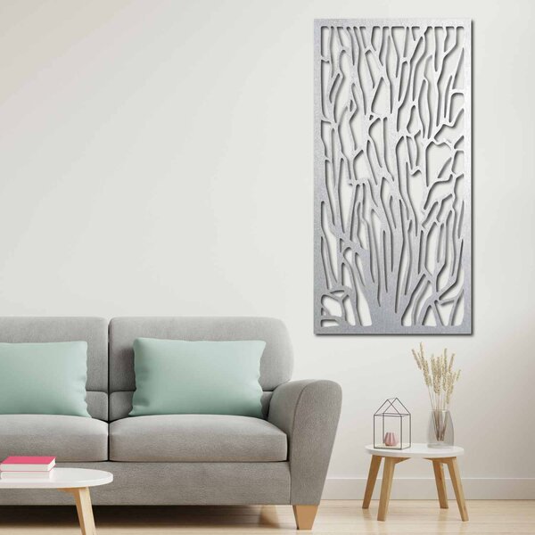 Elegantná drevená nástenná dekorácia s motívom lesa | VFOOF: Prírodná preglejka - Topoľ natural 40 x 20 cm 3867-42115 PR0262 HEU+