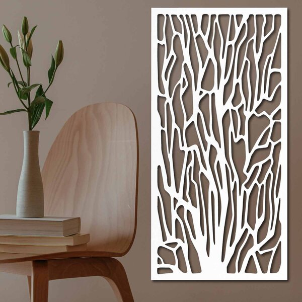 Elegantná drevená nástenná dekorácia s motívom lesa | VFOOF: Prírodná preglejka - Topoľ natural 40 x 20 cm 3867-42115 PR0262 HEU+
