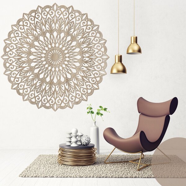 Drevená mandala na stenu - dokonalý obraz pre harmóniu v priestore | HELGA: HDF - Orech 20 cm 4375-79949 HDF0251-WALNUT-20
