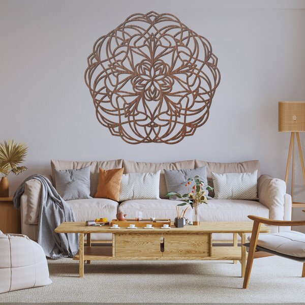 Vyrezávaná drevená dekorácia na stenu mandala | MOLLIS: HDF - Javor 20 cm 4463-92433 HDF0250