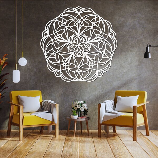 Vyrezávaná drevená dekorácia na stenu mandala | MOLLIS: HDF - Javor 20 cm 4463-92433 HDF0250