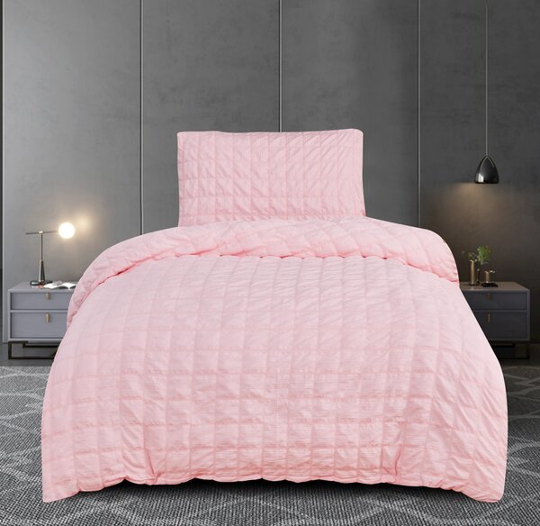 Krepové obliečky polycotton Neapol ružové 200x140cm+90x70cm TiaHome