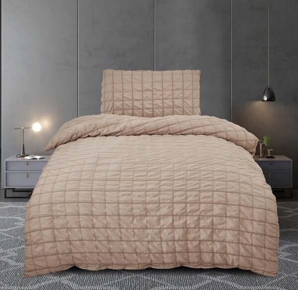 Krepové obliečky polycotton Neapol hnedé 200x140cm+90x70cm TiaHome