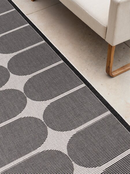 NORTHRUGS , Behúň Duet Bowen 106244 Black/White - na von aj na doma, 80x250, čiernobiela, chodba / predsieň