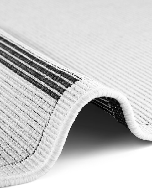NORTHRUGS , Behúň Duet Bowen 106244 Black/White - na von aj na doma, 80x250, čiernobiela, chodba / predsieň
