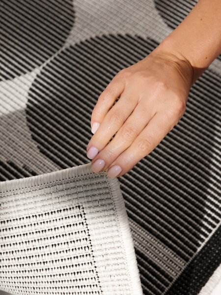 NORTHRUGS , Behúň Duet Bowen 106244 Black/White - na von aj na doma, 80x250, čiernobiela, chodba / predsieň