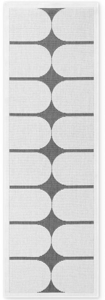 NORTHRUGS , Behúň Duet Bowen 106244 Black/White - na von aj na doma, 80x250, čiernobiela, chodba / predsieň