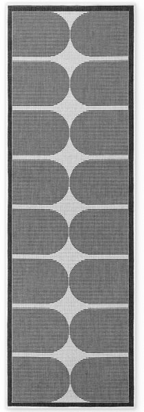 NORTHRUGS , Behúň Duet Bowen 106244 Black/White - na von aj na doma, 80x250, čiernobiela, chodba / predsieň