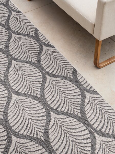 NORTHRUGS , Behúň Duet Liora 106246 White/Gray - na von aj na doma, 80x250, šedá, chodba / predsieň