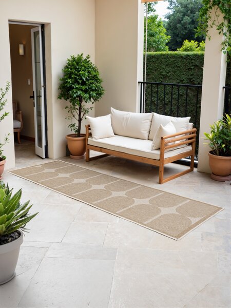 NORTHRUGS , Behúň Duet Bowen 106245 Beige/White - na von aj na doma, 80x250, béžová, chodba / predsieň