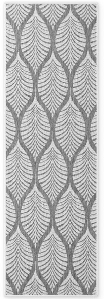 NORTHRUGS , Behúň Duet Liora 106246 White/Gray - na von aj na doma, 80x250, šedá, chodba / predsieň