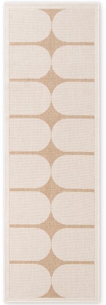 NORTHRUGS , Behúň Duet Bowen 106245 Beige/White - na von aj na doma, 80x250, béžová, chodba / predsieň