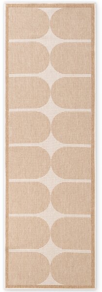 NORTHRUGS , Behúň Duet Bowen 106245 Beige/White - na von aj na doma, 80x250, béžová, chodba / predsieň