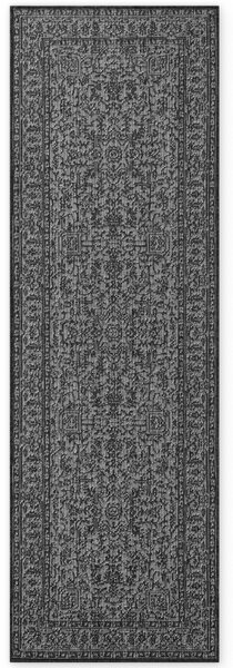 NORTHRUGS, Behúň Duet Kona 106248 Black/White - na von aj na doma, 80x250, čiernobiela, chodba / predsieň
