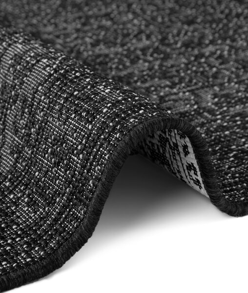 NORTHRUGS, Behúň Duet Kona 106248 Black/White - na von aj na doma, 80x250, čiernobiela, chodba / predsieň