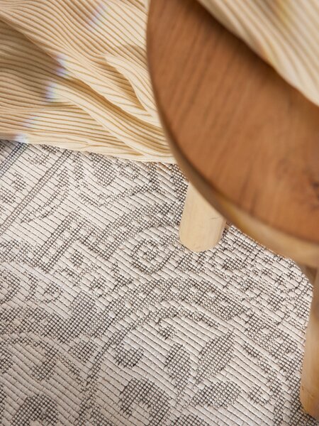 NORTHRUGS , Behúň Duet Rosel 106251 White/Gray - na von aj na doma, 80x250, šedá, chodba / predsieň