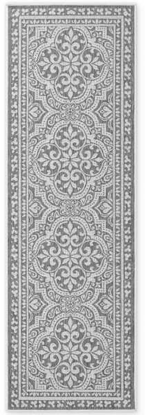 NORTHRUGS , Behúň Duet Rosel 106251 White/Gray - na von aj na doma, 80x250, šedá, chodba / predsieň